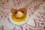 White Chocolate & Peach Mousse in a Nut Cookie Basket_image